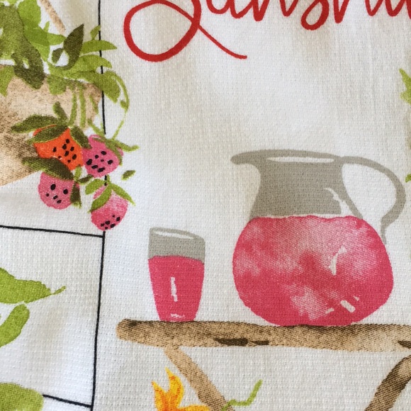 Grow Your Own Sunshine Watermelon Garden Kitchen Towel Cotton NWT 16x26” Kay Dee - Picture 3 of 16